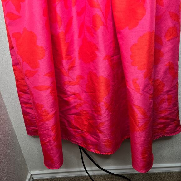 KATE SPADE TARGET Sleeveless Classic Rose Peplum Midi Dress Hot Pink Size 10 - Picture 4 of 8